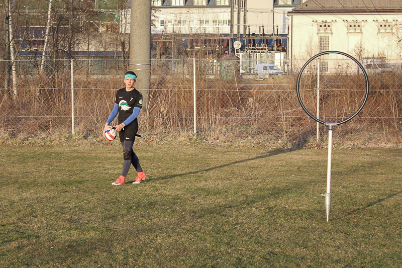 Quidditch Spieler am Feld
