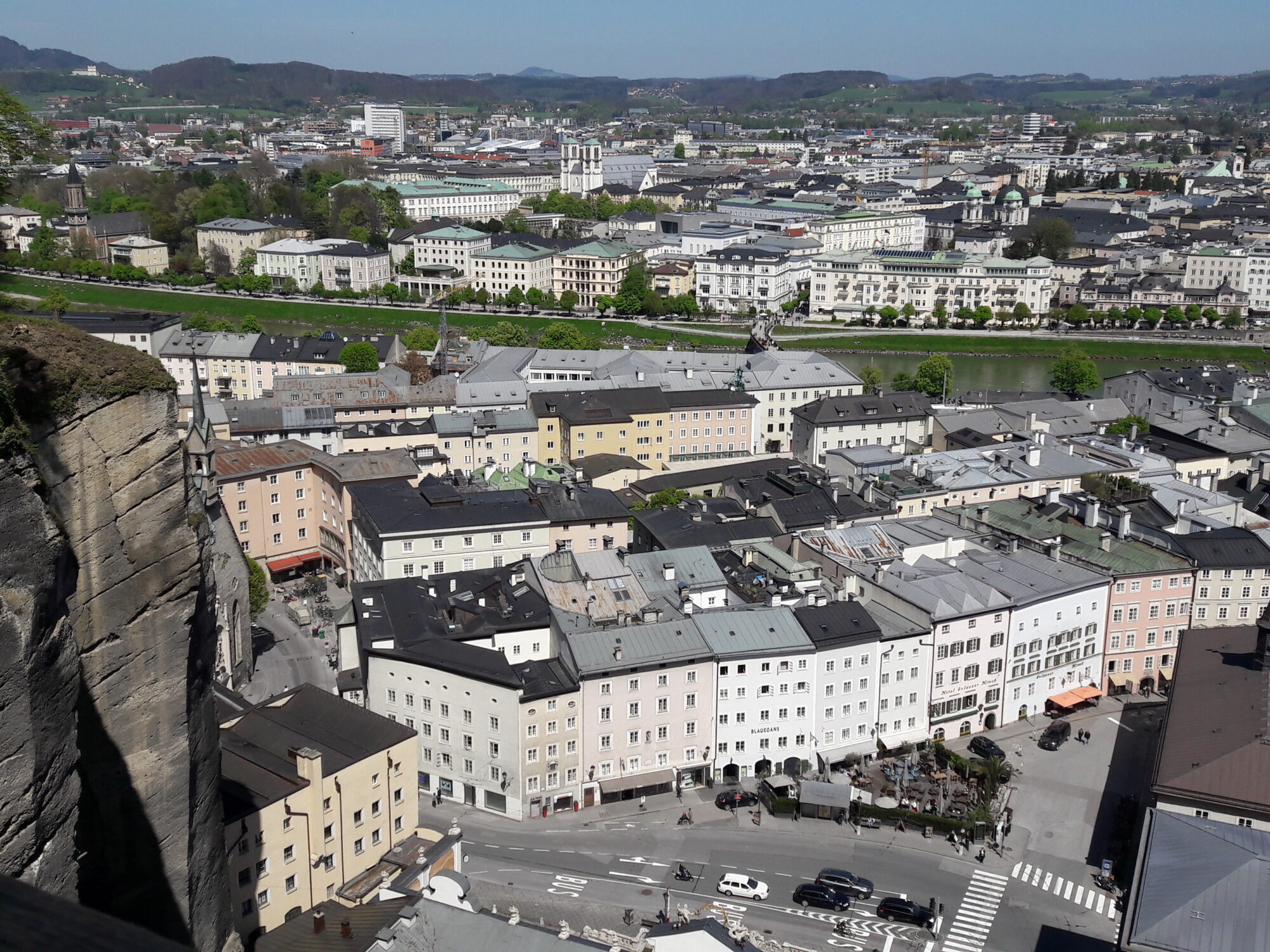 Salzburg vom Mönchsberg aus (Foto: C. Spranger)