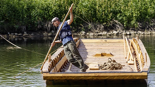 Nachbau des Lastschiffes von Xanten-Wardt, die &bdquo;Nehalennia