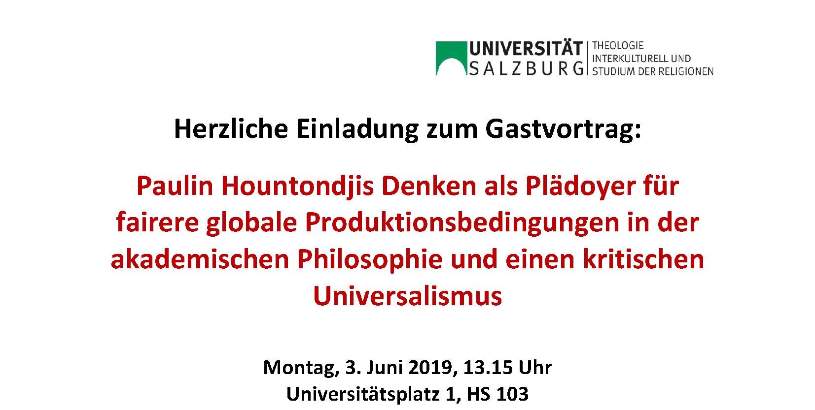 Gastvortrag Univ.-Prof. Dr. Franziska Dübgen (Münster)