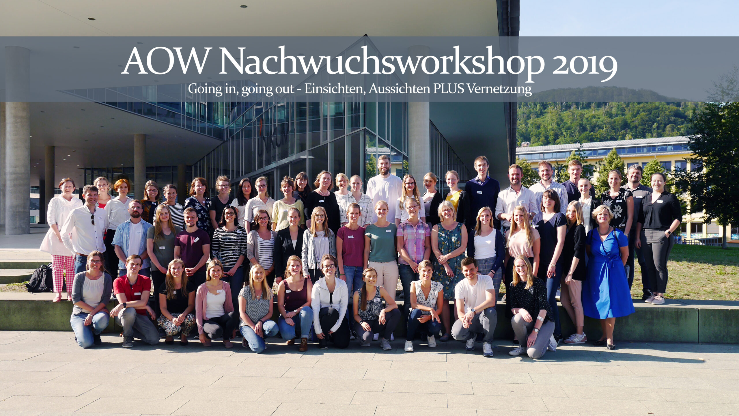 Gruppenfoto der Doktorand*innen und Mentor*innen des AOW-Workshops 2019