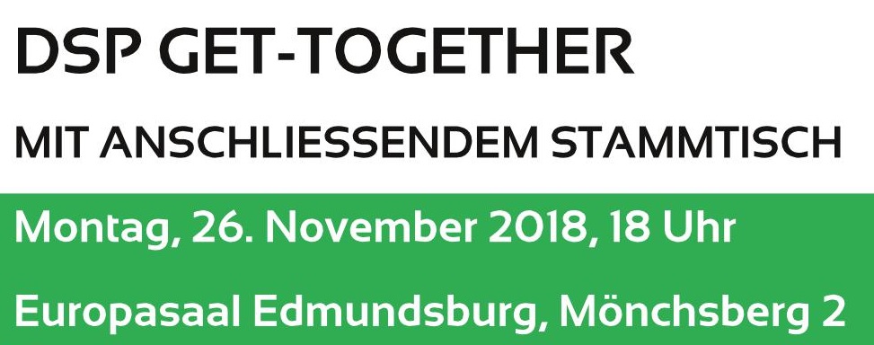 DSP Get-together am 26.11. um 18 Uhr in der Edmundsburg