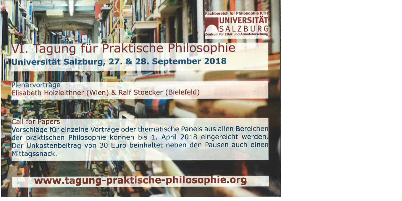Folder VI. Tagung Praktische Philosophie 2018