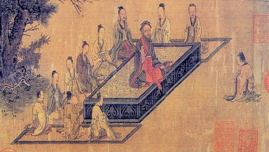 Lehrer mit seinen Schülern