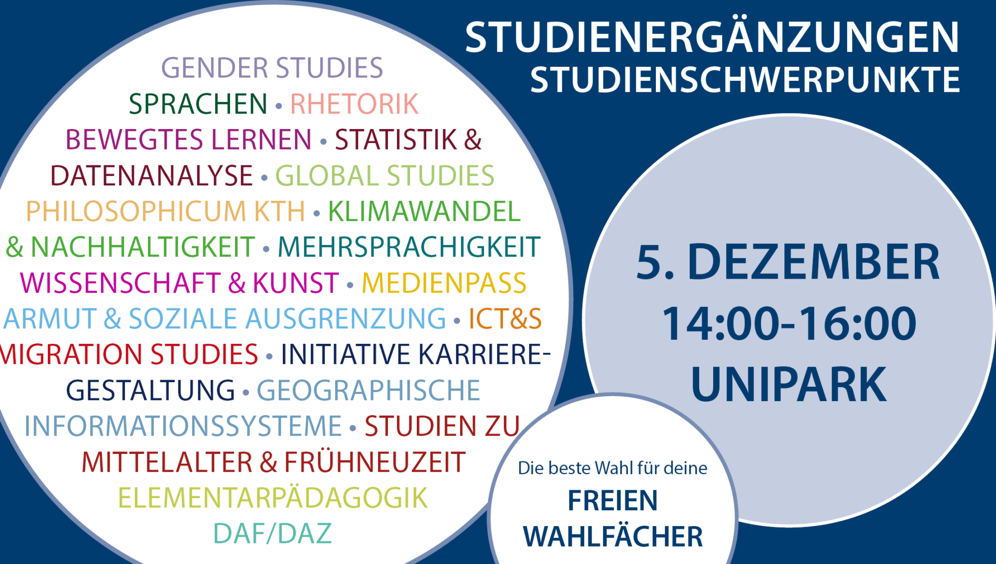 Sujet Infoveranstaltung Studienergänzungen