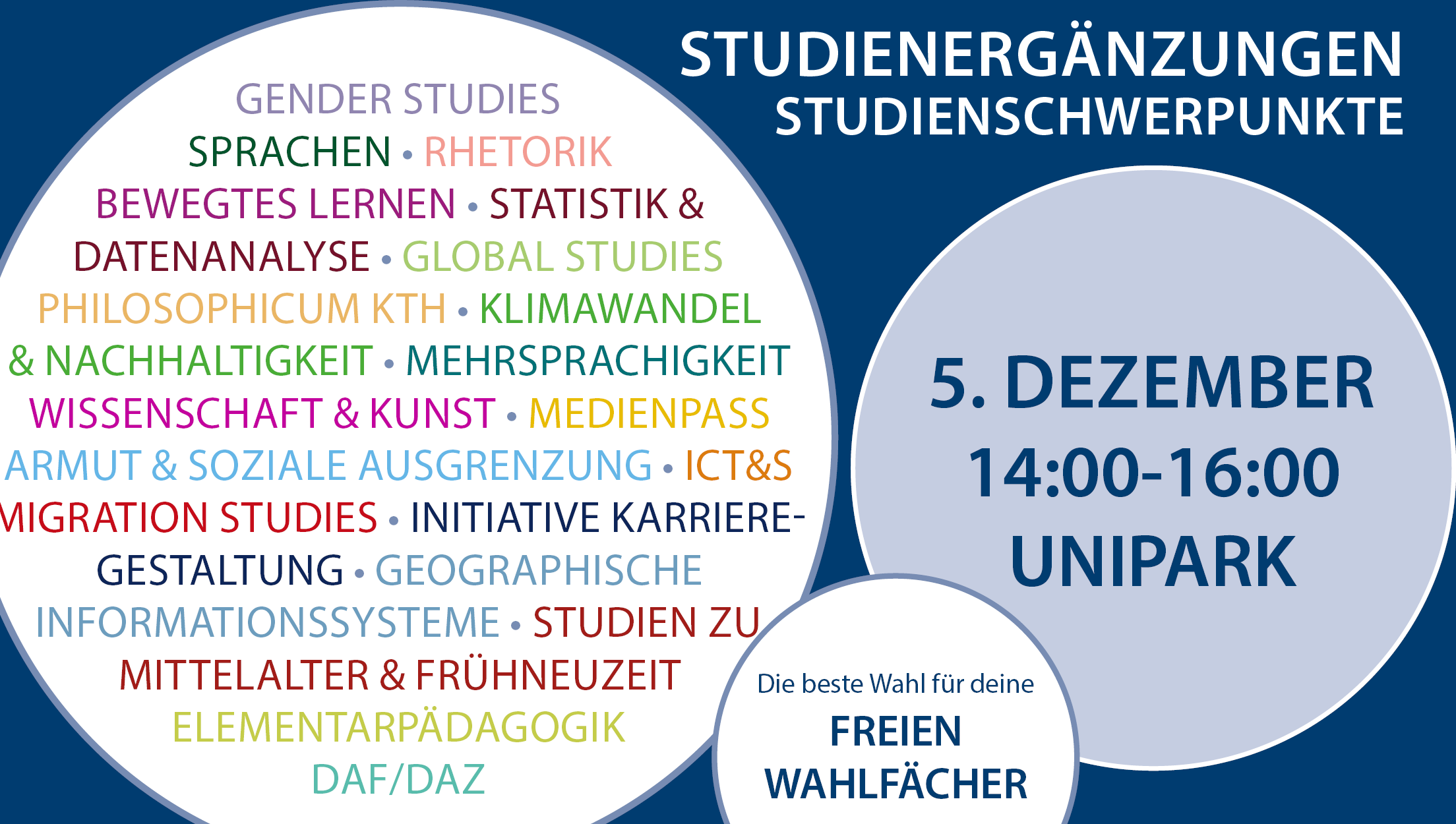 Sujet Infoveranstaltung Studienerg&auml;nzungen