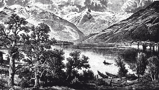 Alte Zeichnung vom Zeller See