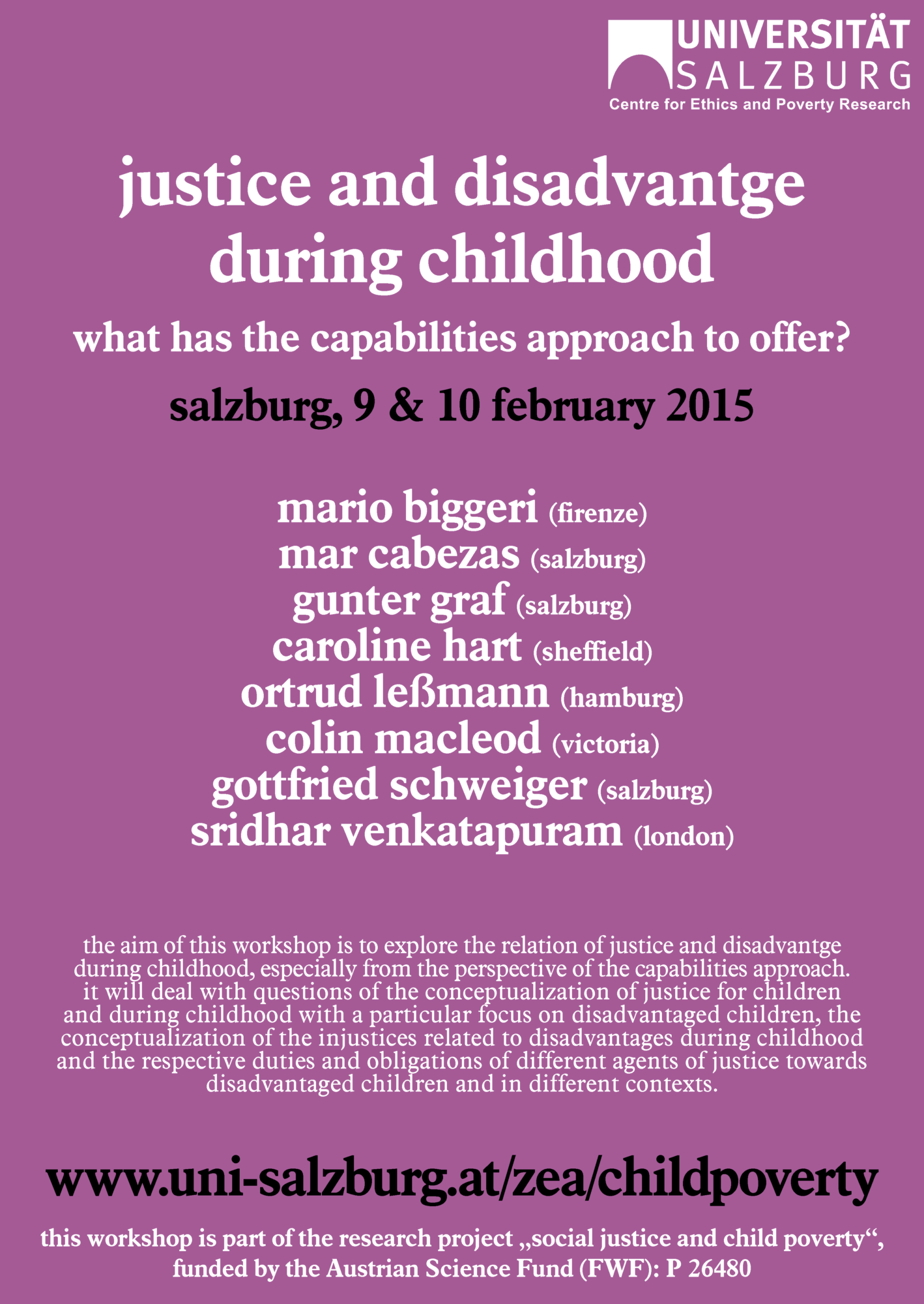 Plakat Workshop Kinder 2015