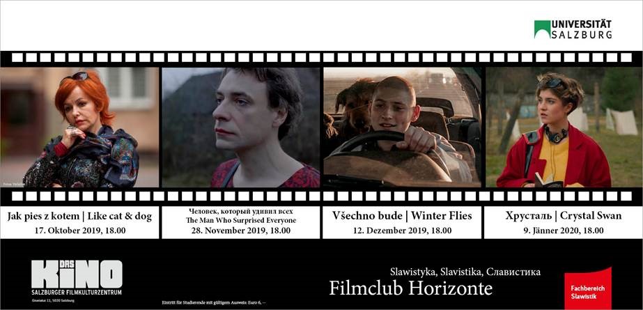 Plakat zur Filmreihe „Filmclub Horizonte Slawistyka, Slavistika