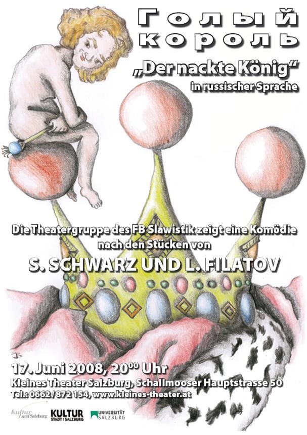 Plakat zum Stück "Der nakte König"