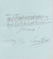 Edvard Grieg, musikalischer Gruß, 2.11.1895 (Nachlass Wilhelm Backhaus)