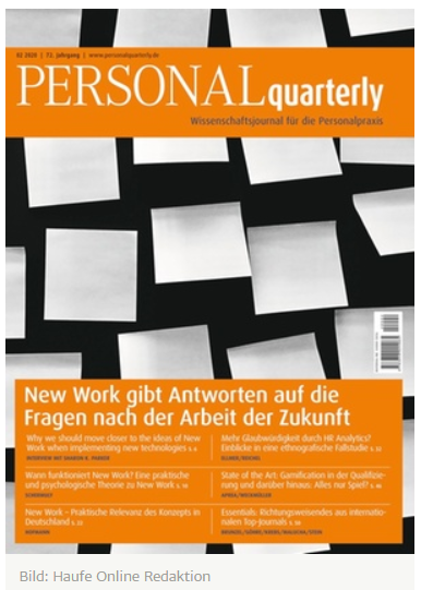Titelseite des Wissenschaftsjournals Personal quarterly