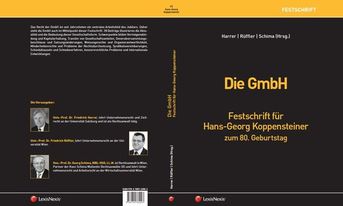 Bild Cover Festschrift für HGK Die GmbHG