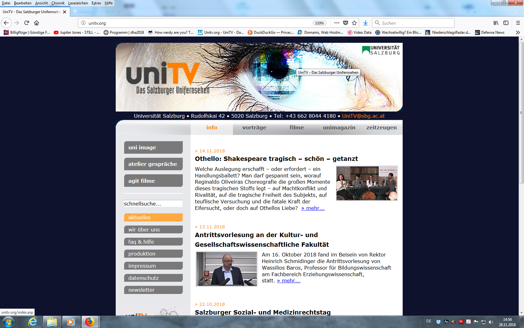 Screenshot von https://UniTV.org