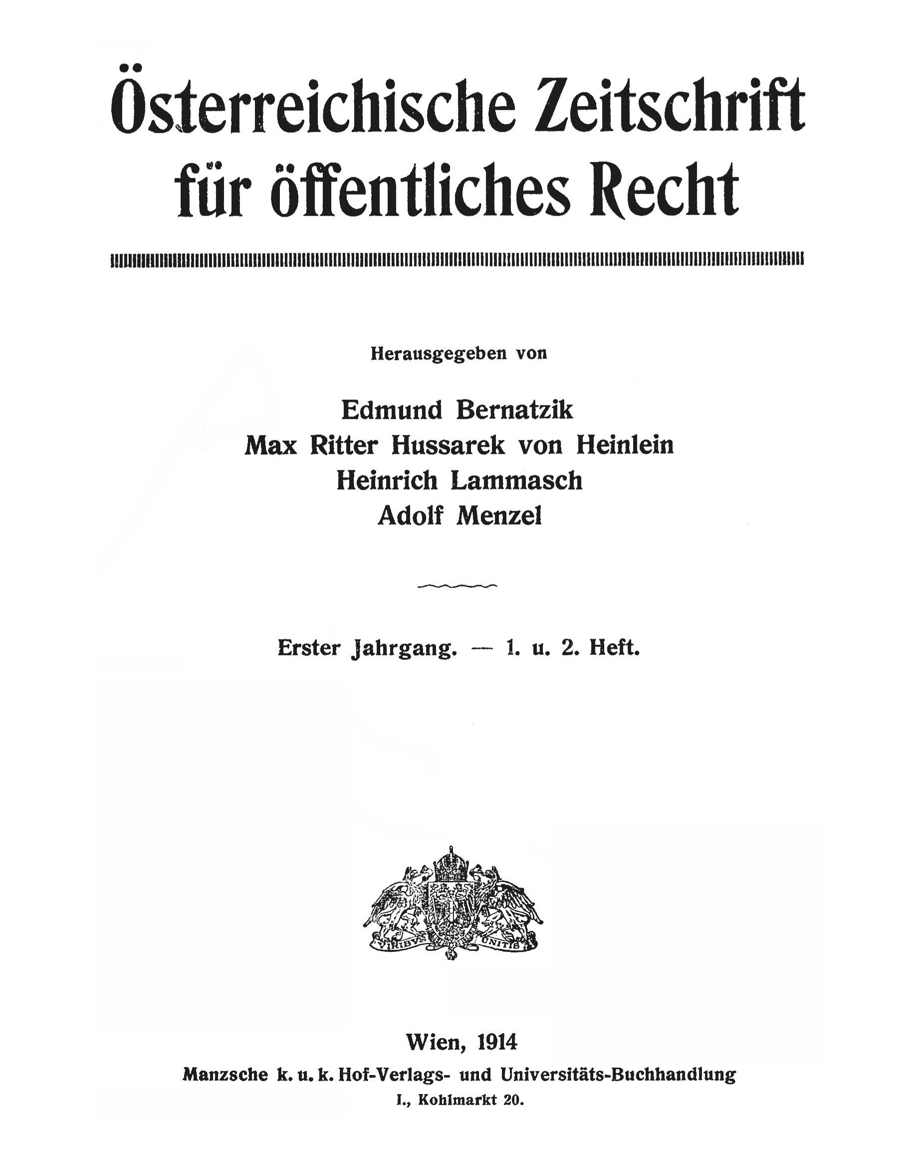 ZöR Cover 1914
