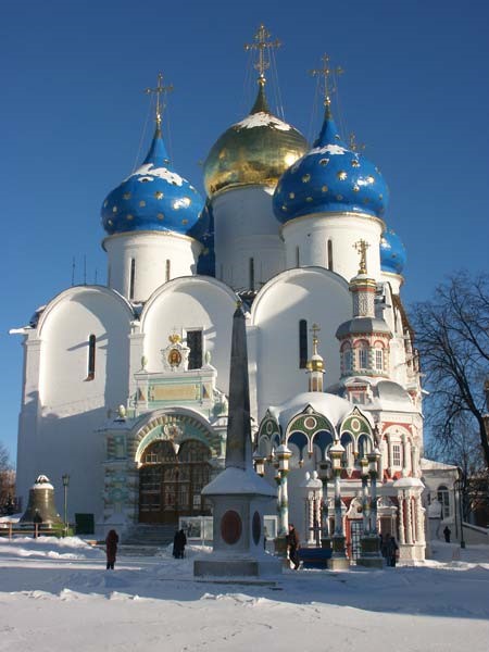 Bild russisch orthodoxe Kirche im Winter