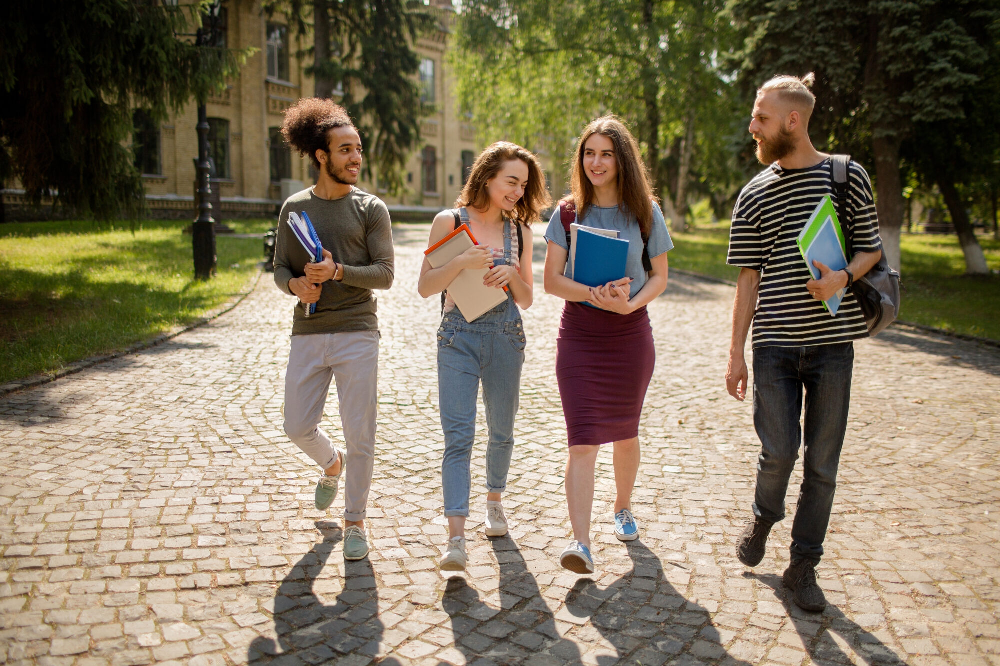 Students on the campus