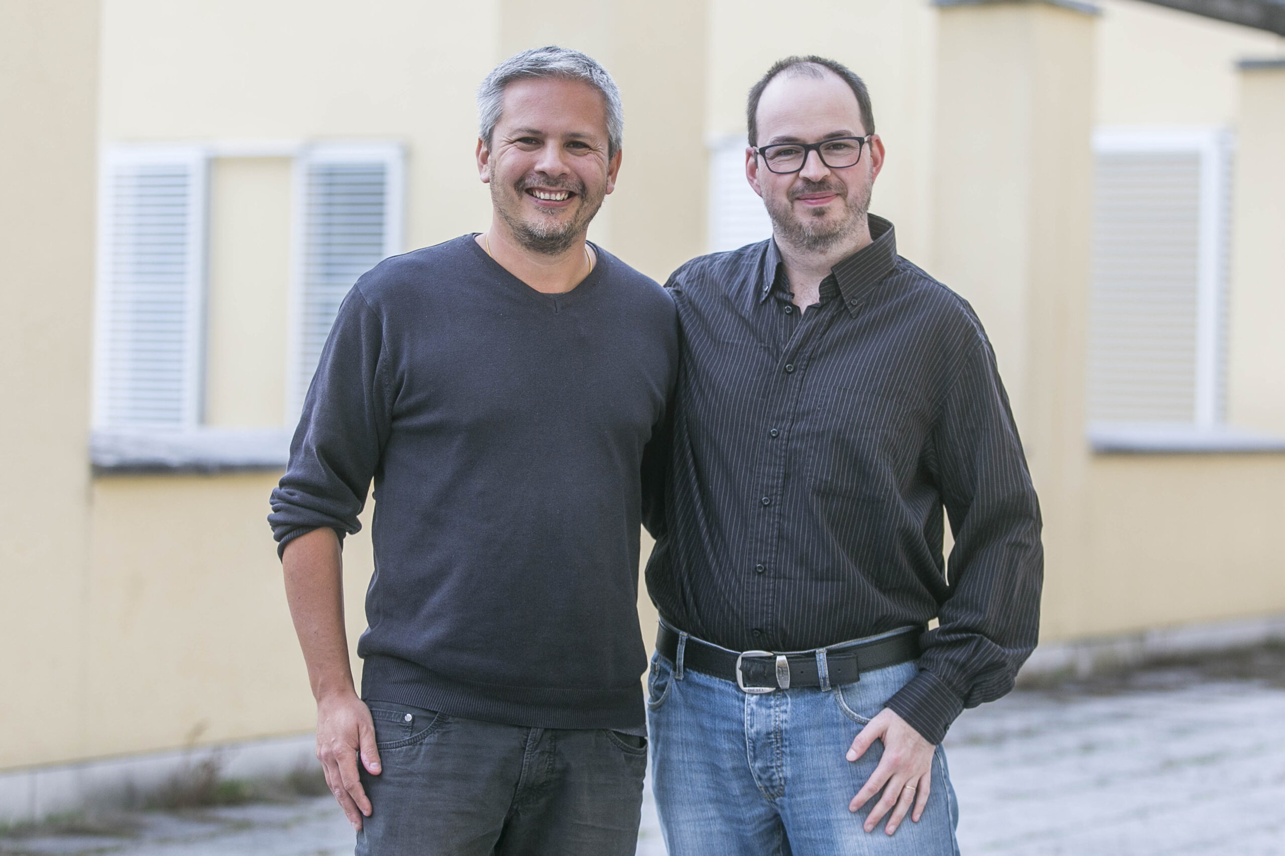 Foto: v.l.n.r.: Die Professoren Nathan Weisz und Gianpaolo Demarchi