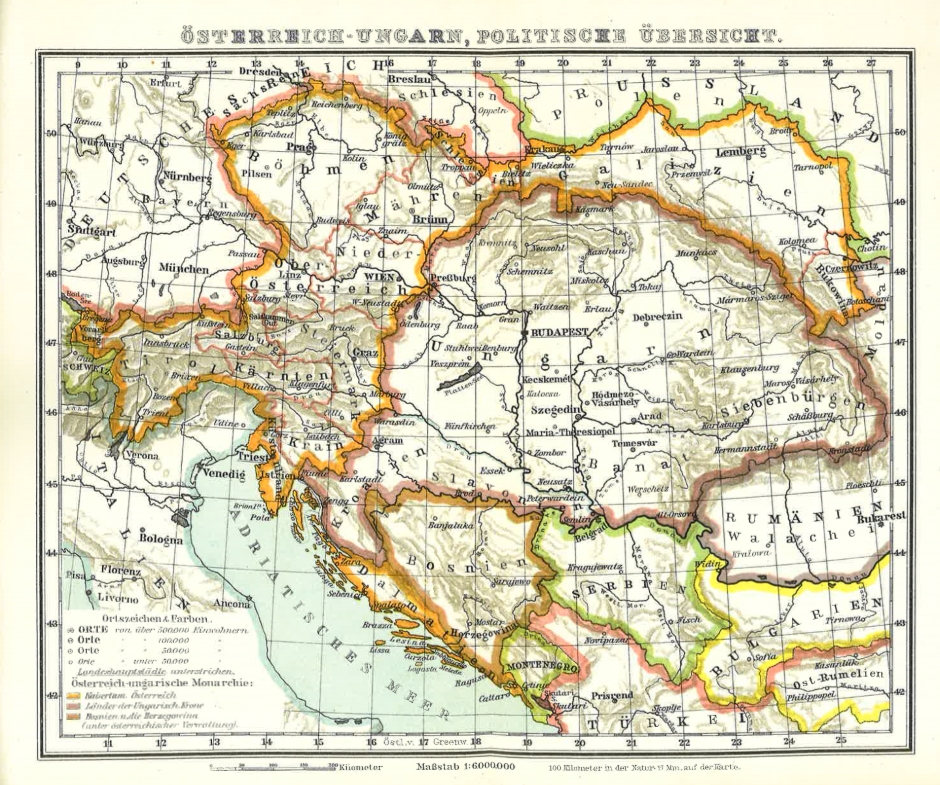 Karte Österreich-Ungarn
