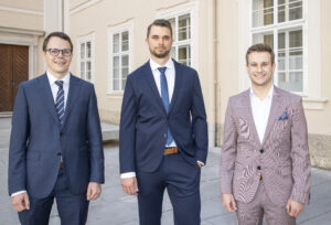 v.l.n.r.: Die Preistr&auml;ger Manuel Steiner, Andreas Gaggl (Hauptpreistr&auml;ger) und Julian Koblm&uuml;ller