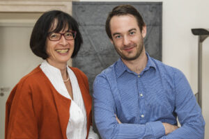 Universit&auml;t Salzburg Portrait Prof. Weber und Herr Dorfbauer Foto: Andreas Kolarik/Leo 10.06.2013 Univ. Prof. Dr. Dorothea Weber und Mag. Dr. Lukas Dorfbauer