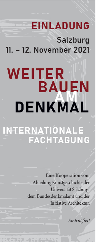 Flyer der Tagung Weiterbauen am Denkmal