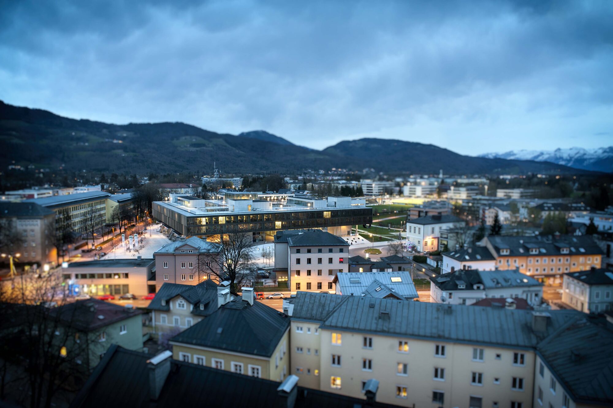 Blick auf das abendliche Nonntal