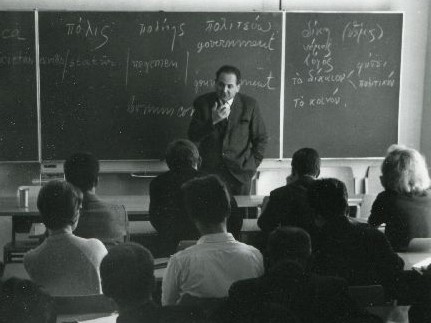 Prof. René Marcic beim Unterricht, 1965/66