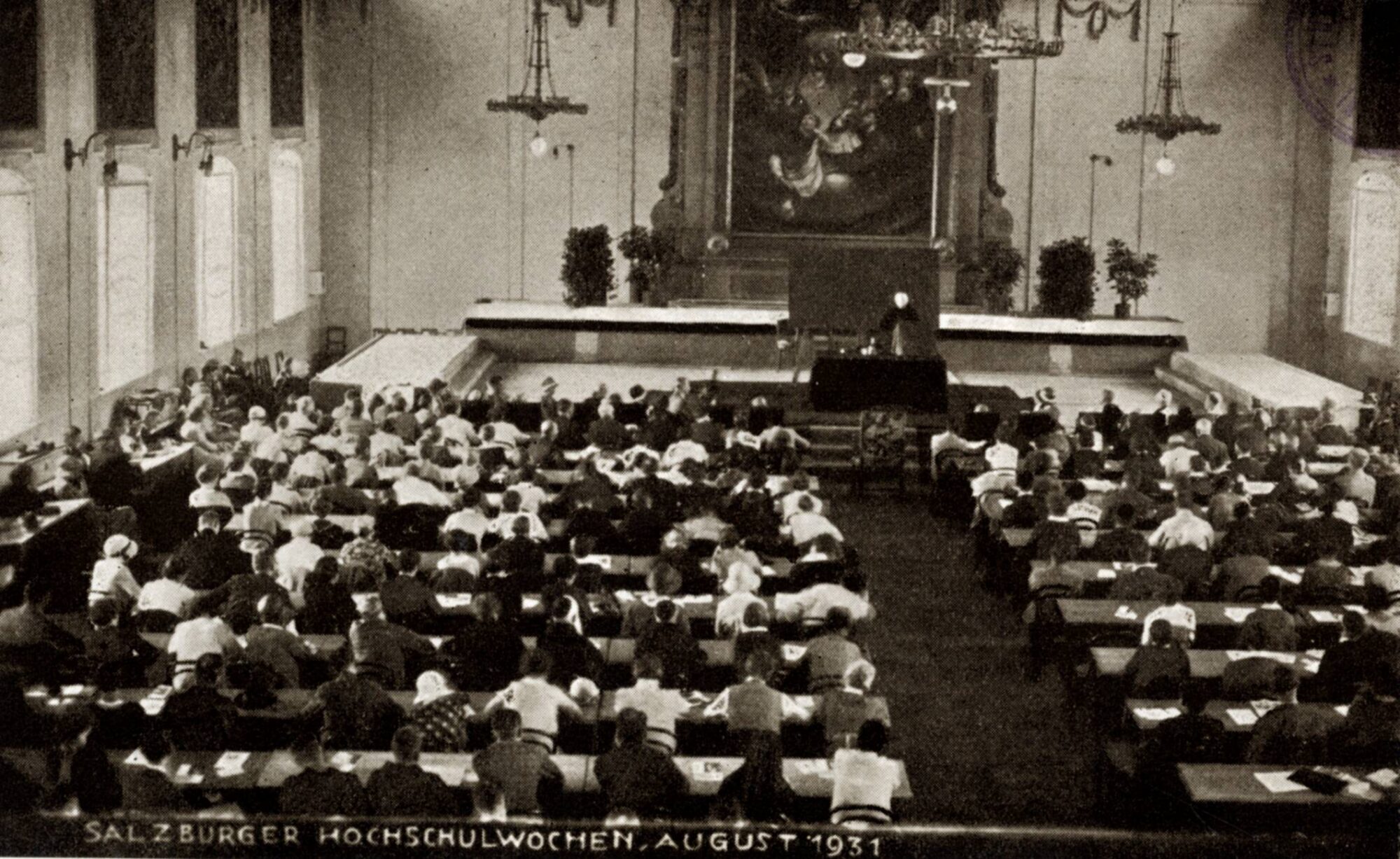 Eröffnung der Salzburger Hochschulwochen im August 1931