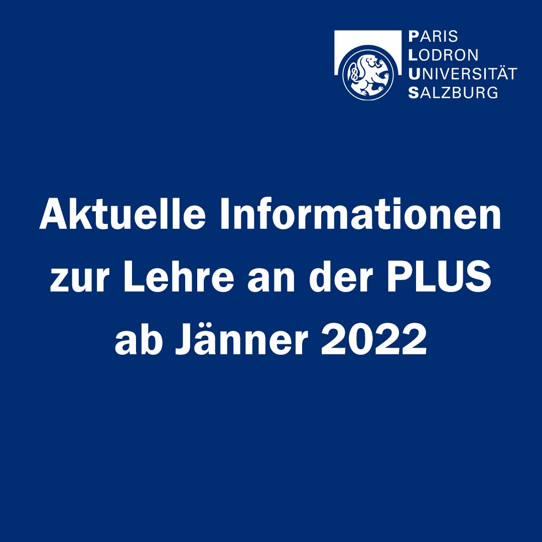 Aktuelle Infos Lehre an PLUS_JAN 2022
