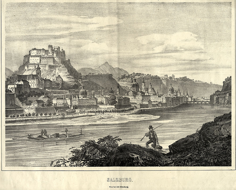 Salzburg. Lithographie von 1860