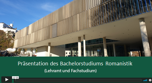 Video presentation Bachelor’s degree programme Romance Studies