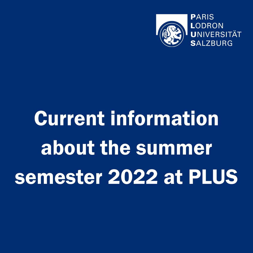 Current information about the summer semester 2022 at PLUS