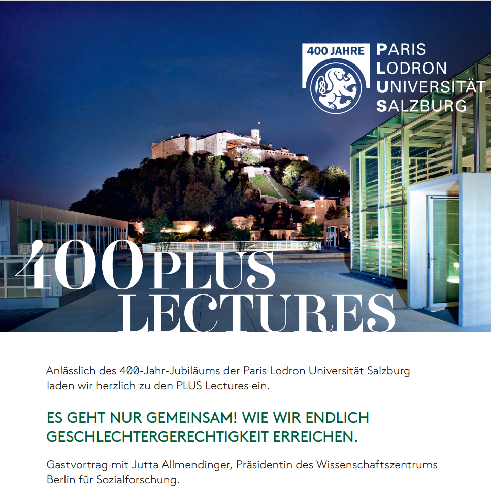 400PLUS Lecture mit Jutta Allmendinger