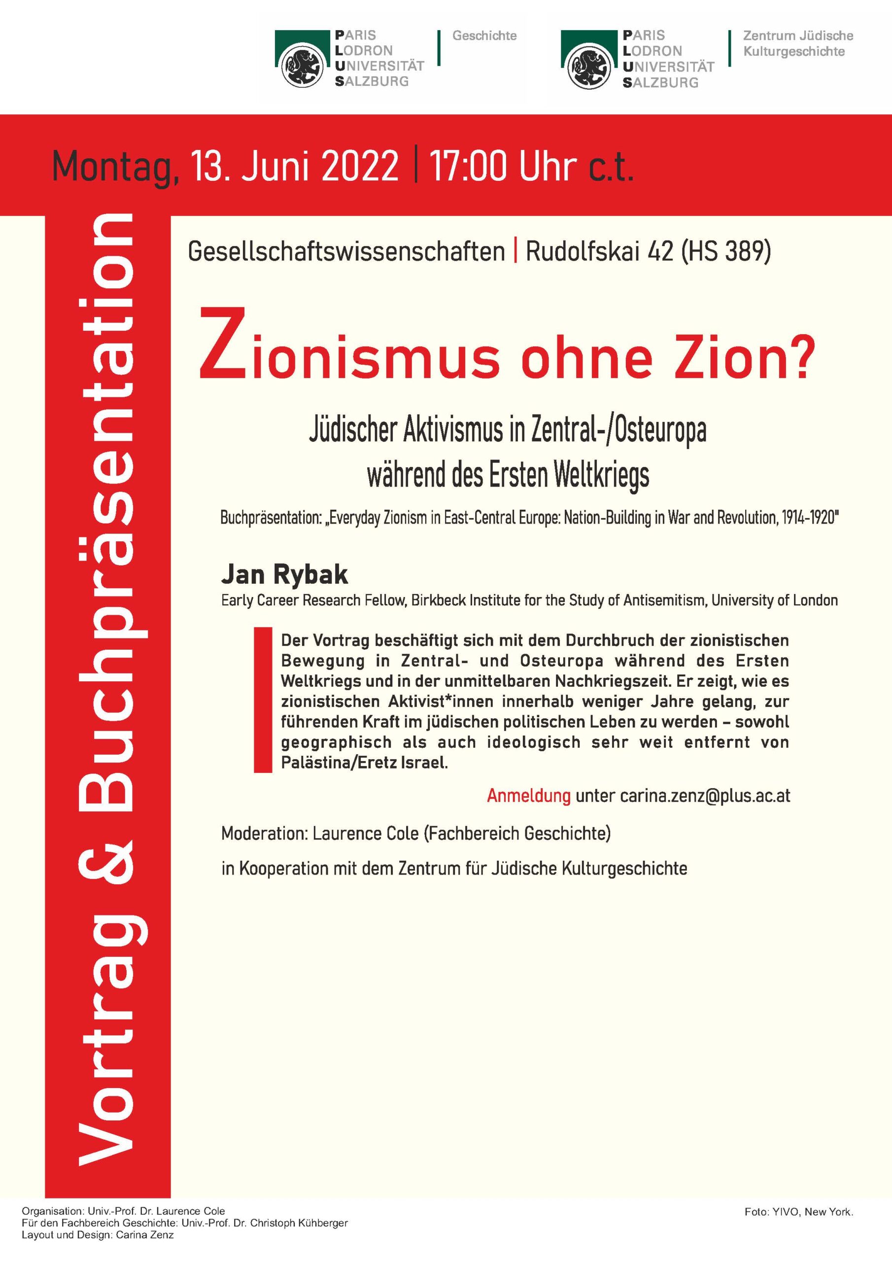 Vortrag und Buchpr&auml;sentation mit Jan Rybak