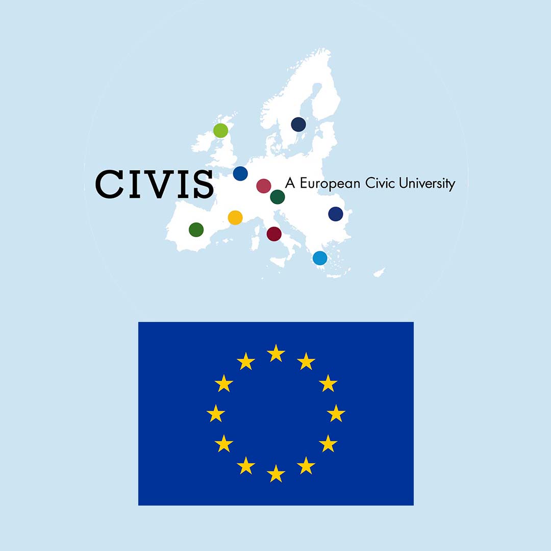 CIVIS Sujet mit CIVIS- und EU-Logo
