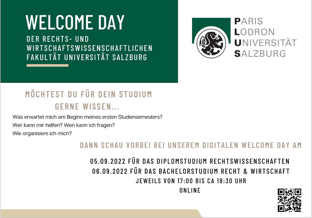 Einladung zum Digitalen Welcome Day 2022