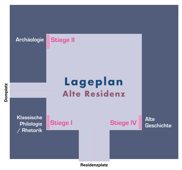 Lageplan des FB Altertumswissenschaften