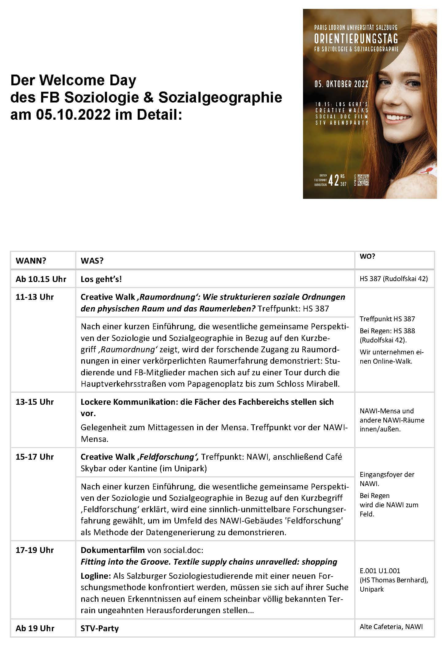 Welcome Day 05 10 2022