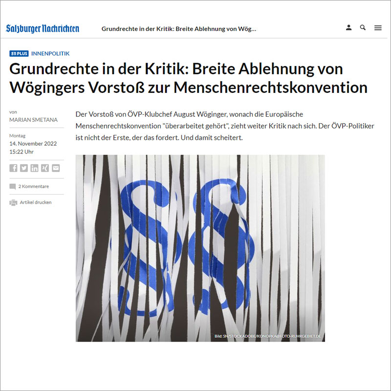 Screenshot Artikel Salzburger Nachrichten