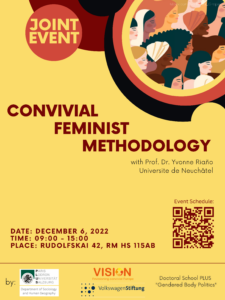 FLYER Event invitation: &ldquo;Convivial feminist methodology