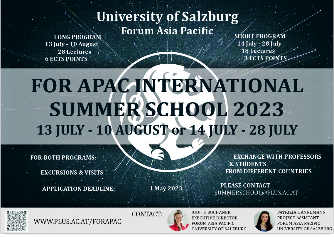 FOR APAC International Summer School Poster