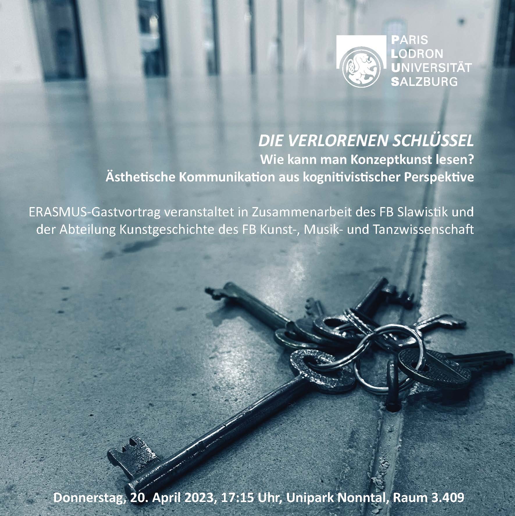 Einladungskarte mit Schl&uuml;sseln