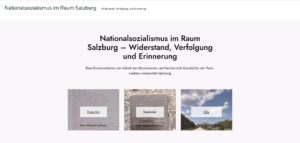 Homepage „Nationalsozialismus in Salzburg. Widerstand, Verfolgung und Erinnerung“