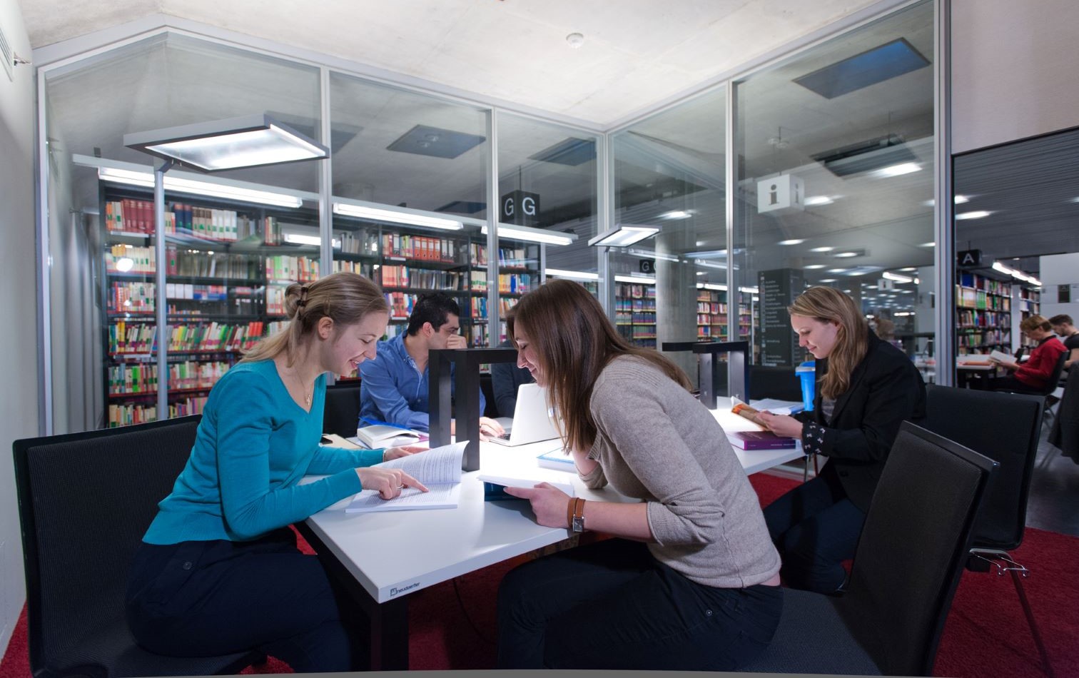 Studierende in der Bibliothek