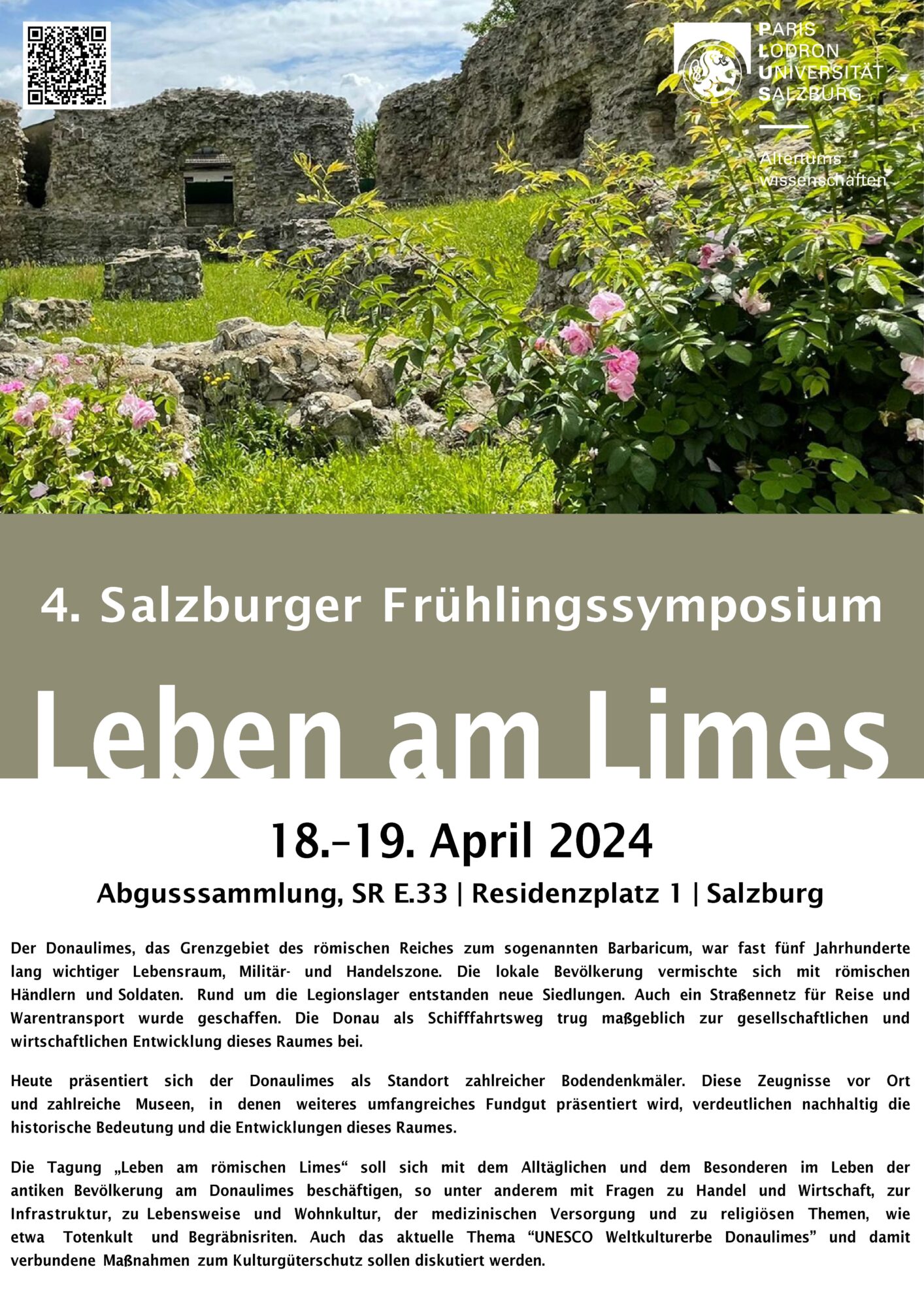 Frühlingssymposium 2024 - Leben am Limes