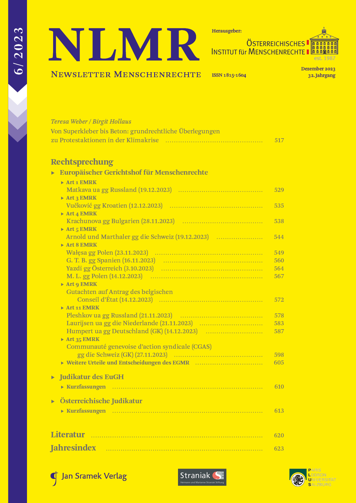 Coverbild NLMR 6/2023