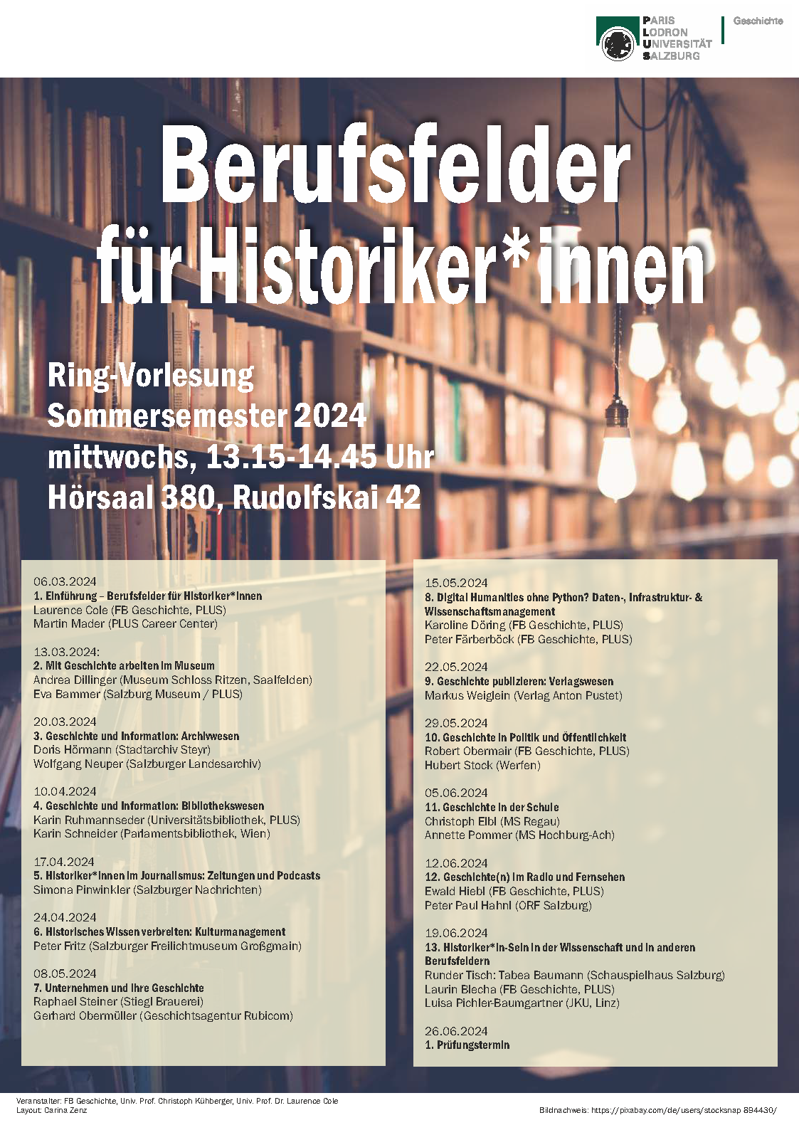 Ringvorlesung "Berufsfelder für Historiker*innen"