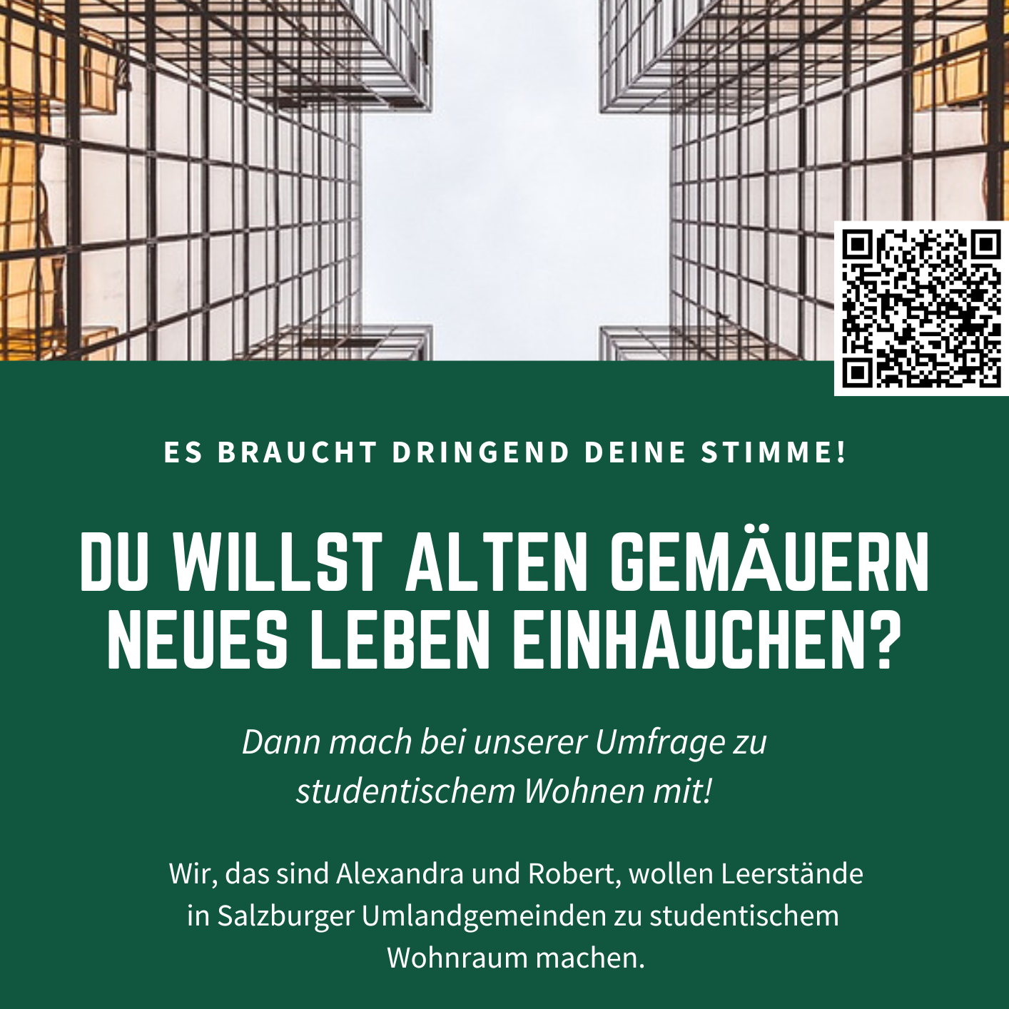 Umfrage studentisches Wohnen Flyer