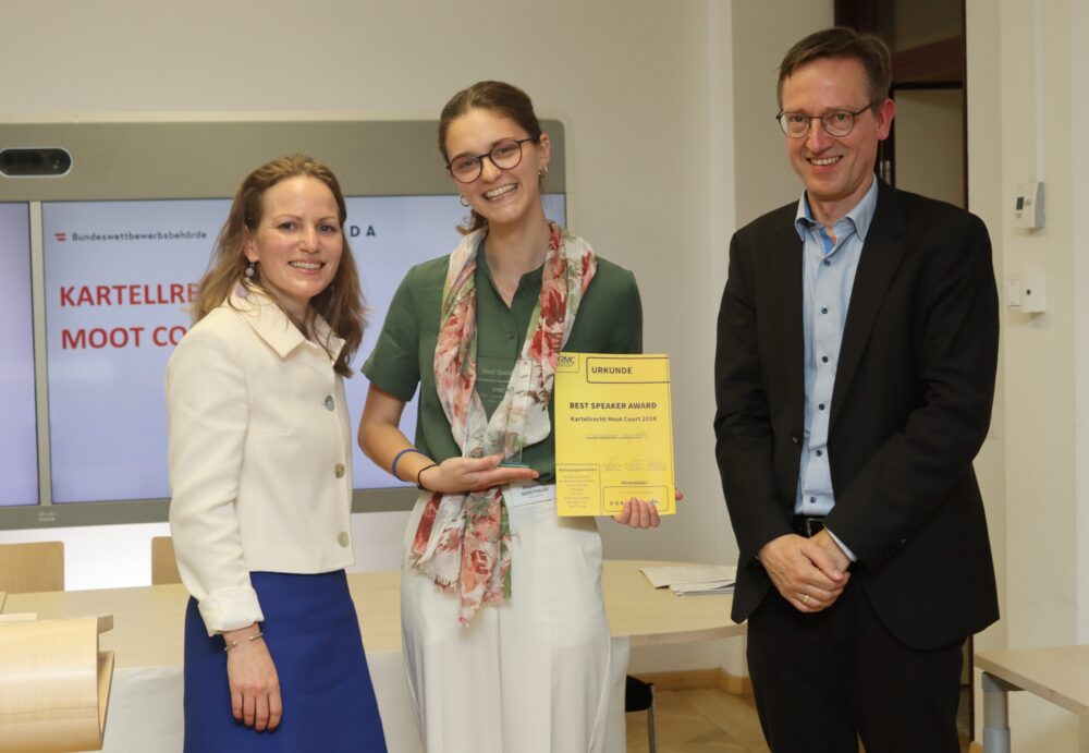 Generaldirektorin Natalie Harsdorf, Magdalena Bergthaler, Vizepräsident des Bundeskartellamts Konrad Ost